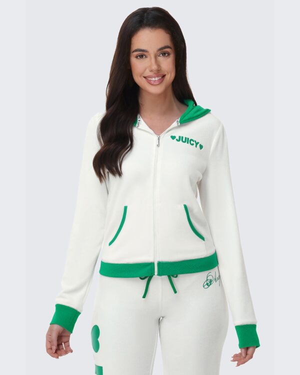 Juicy Couture Contrast Trim Logo Hoodie – Angel