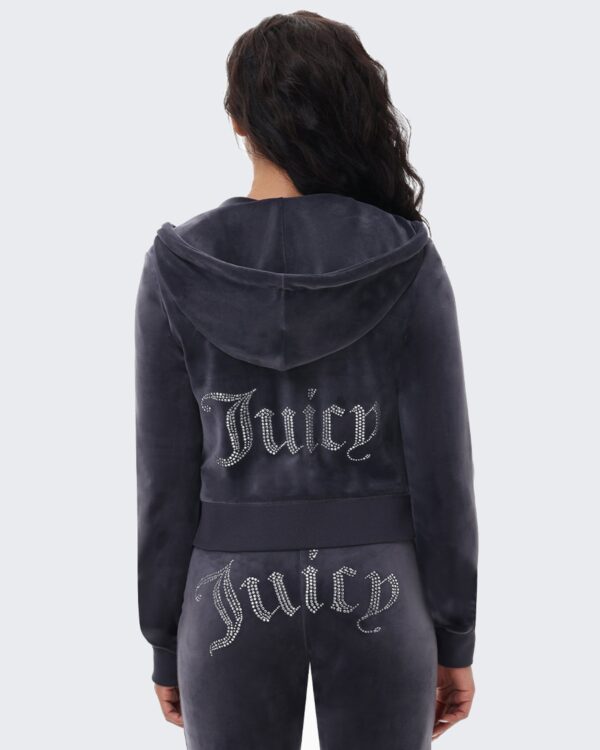 Juicy Couture OG Big Bling Velour Hoodie – Titanium