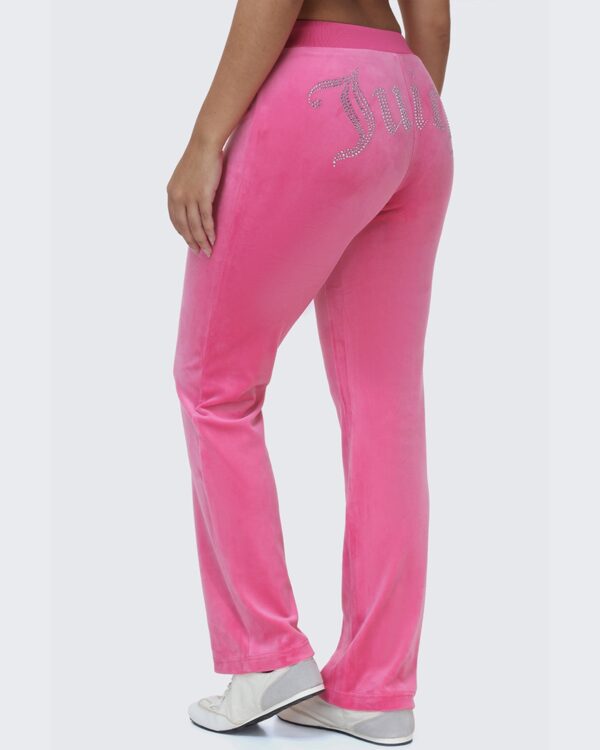 Juicy Couture OG Big Bling Velour Track Pants – Bubblegum