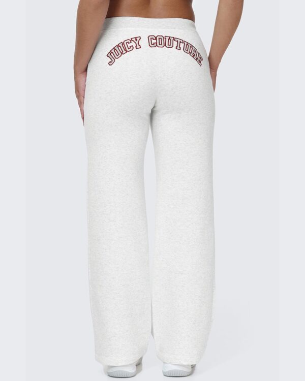Juicy Couture Small Bling Fleece Wide Leg Pants – Lt Heather Grey