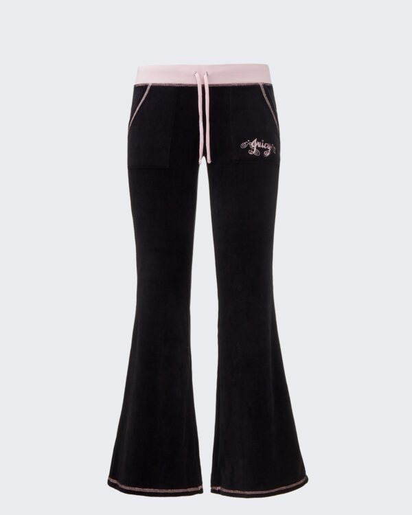 Juicy Couture Sweetheart Cotton Velour Track Pants – Liquorice