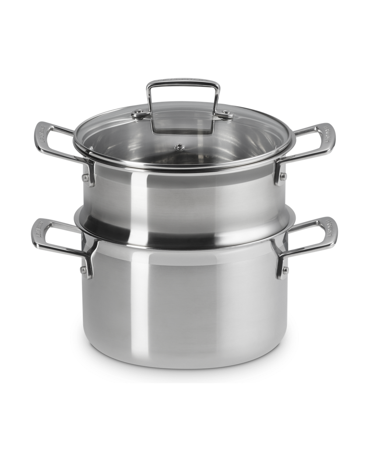 Le Creuset 3-ply Stainless Steel Casserole with Steamer Set