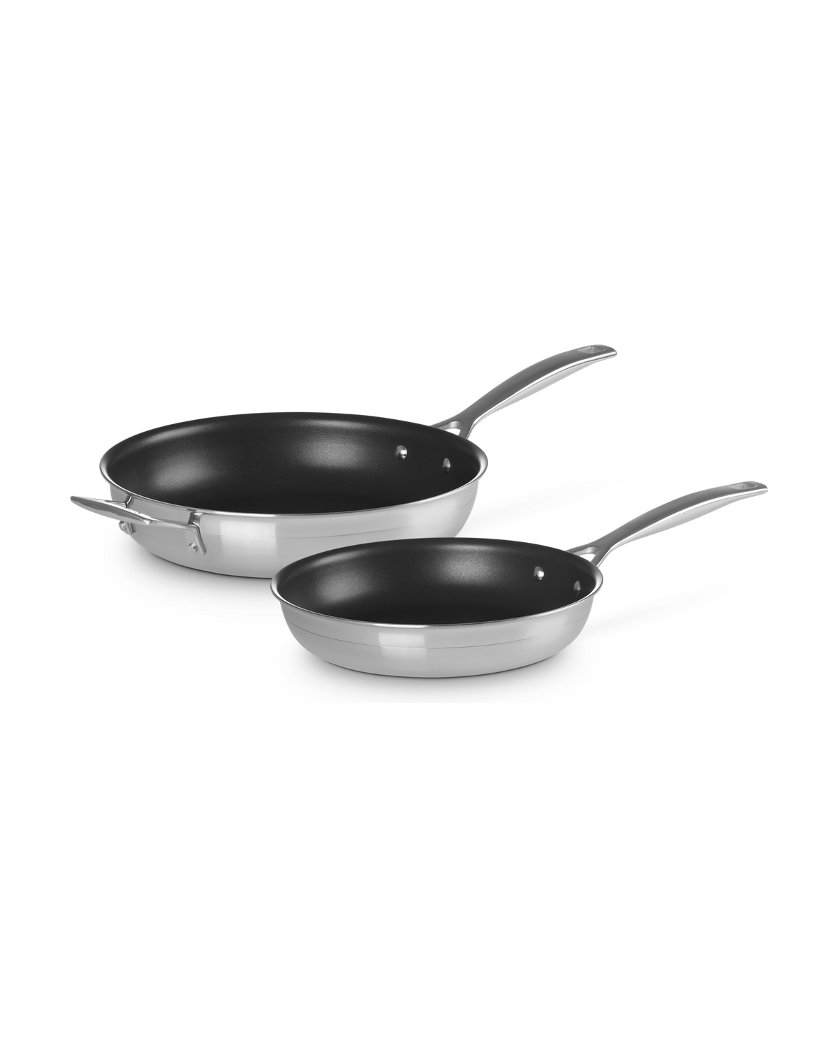 Le Creuset 3-ply Stainless Steel Non-Stick 2-piece 24/28cm Frying Pan Set