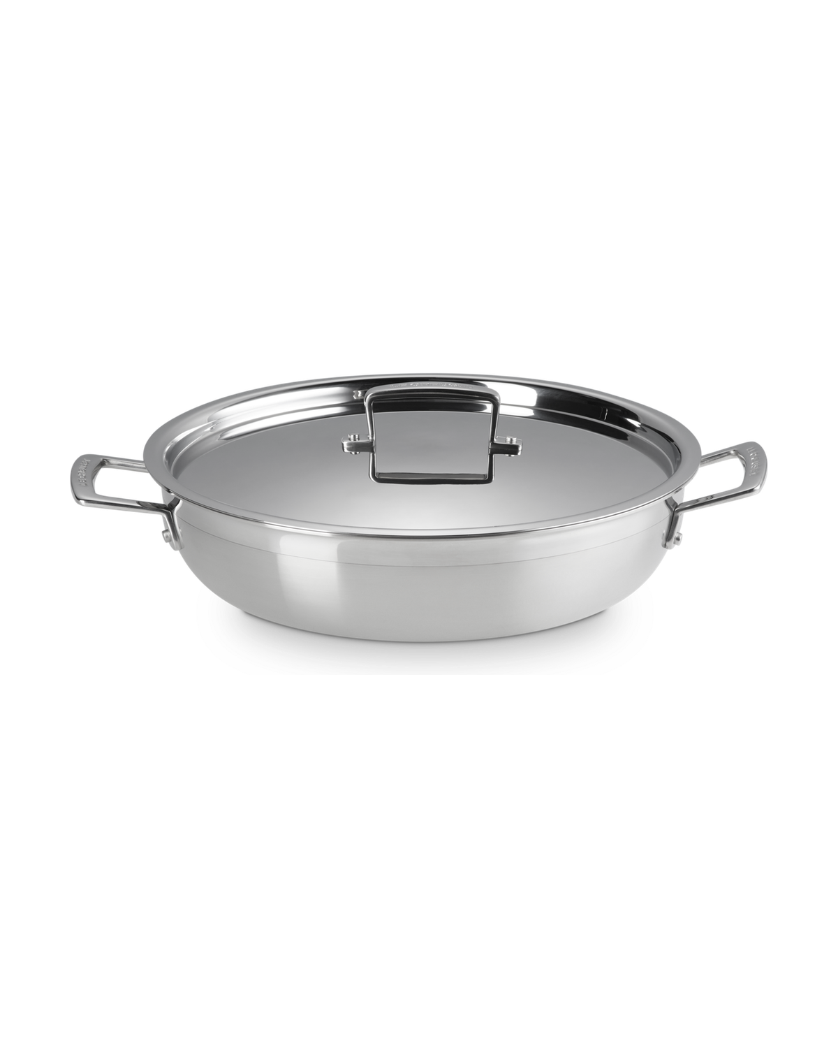 Le Creuset 3-ply Stainless Steel Non-Stick Shallow Casserole with Lid