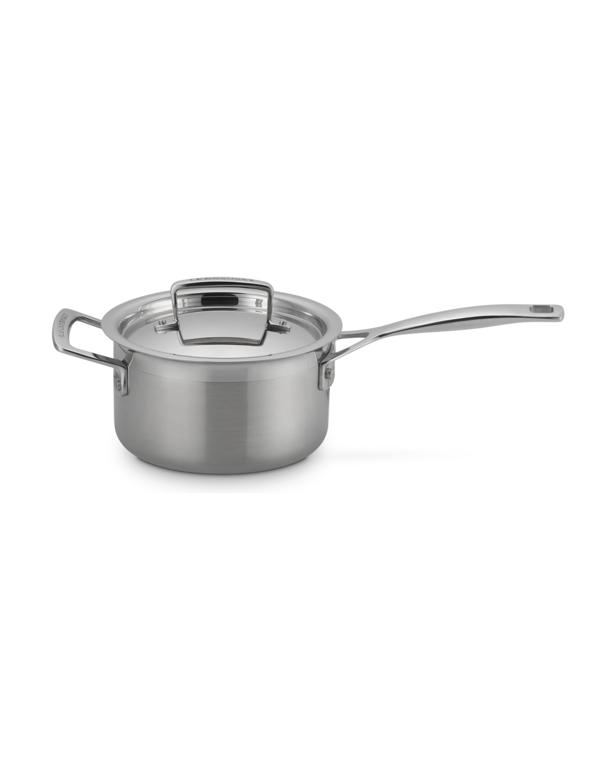 Le Creuset 3-ply Stainless Steel Saucepan with Lid and Helper Handle
