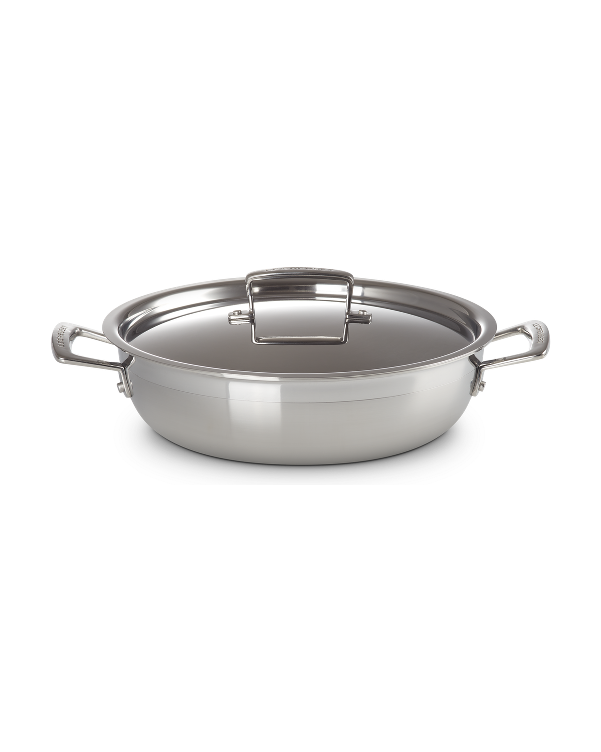 Le Creuset 3-ply Stainless Steel Shallow Casserole with Lid