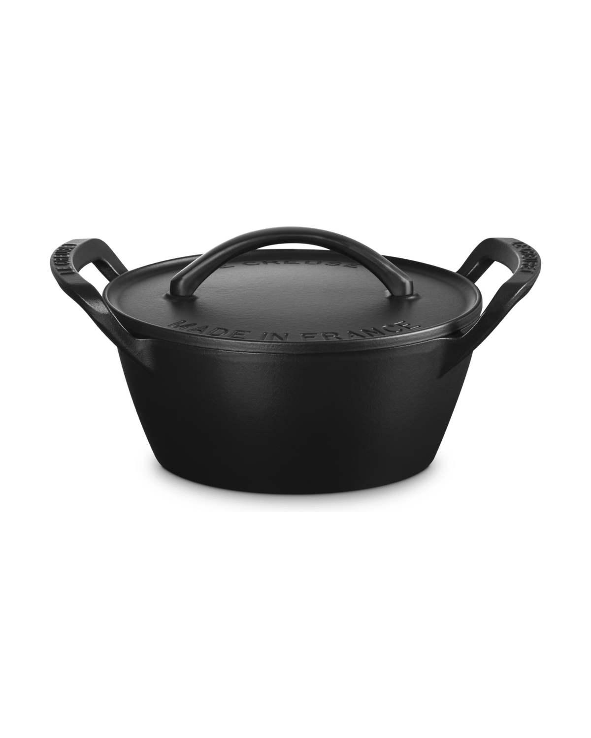 Le Creuset Cast Iron BBQ Outdoor Round Casserole – Satin black