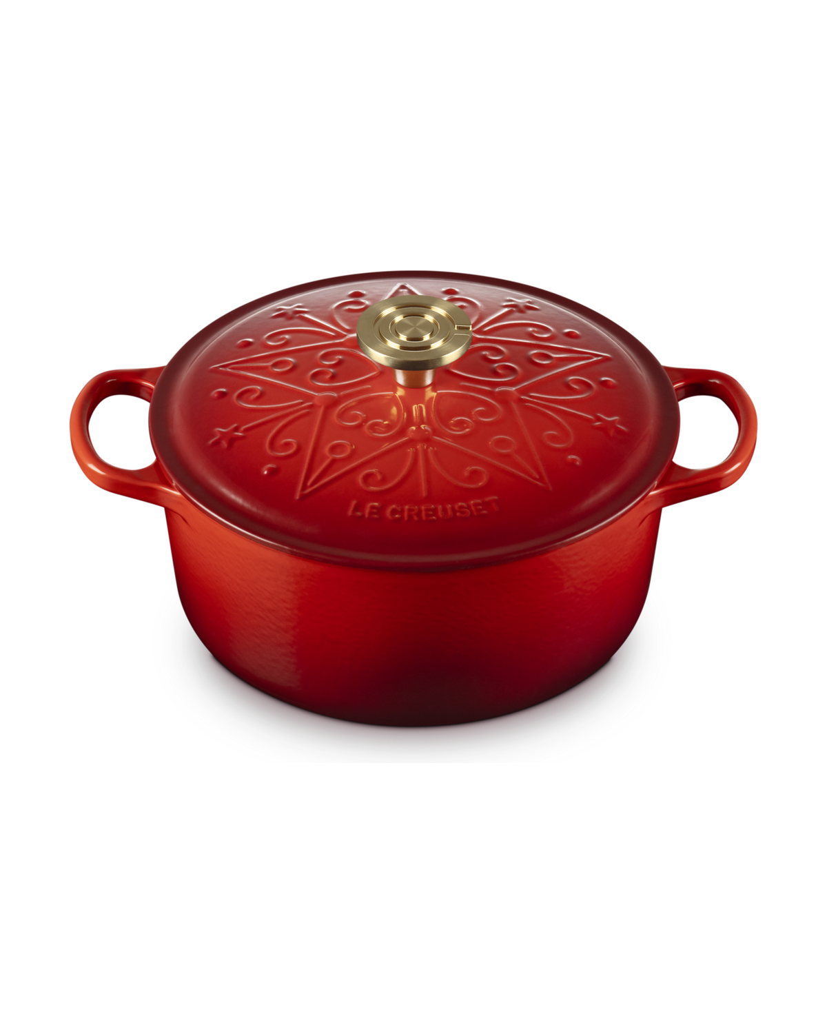 Le Creuset Cast Iron Christmas Round Casserole L'Etoile – Cerise