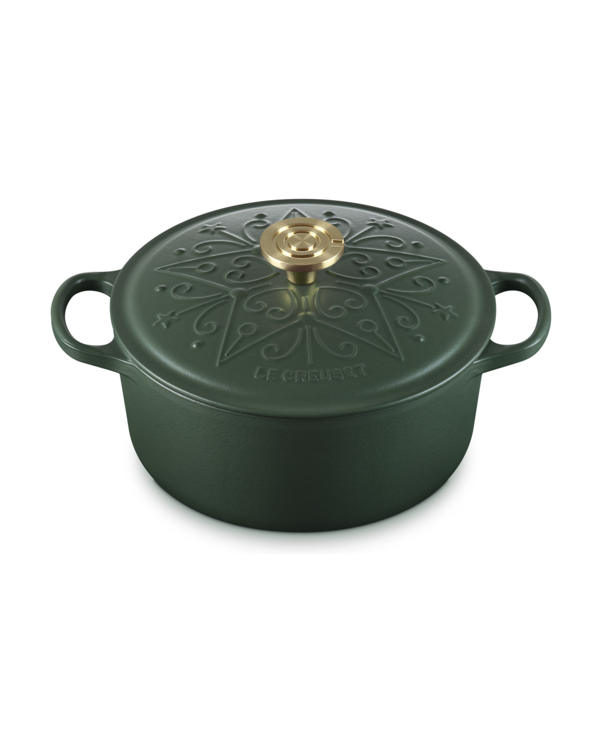 Le Creuset Cast Iron Christmas Round Casserole L'Etoile – Forêt