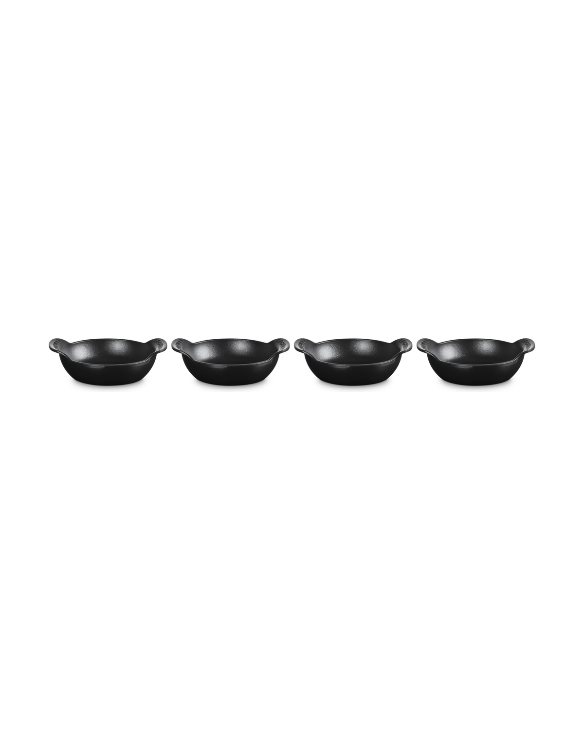 Le Creuset Cast Iron Gourmand Set of 4 Mini Braiser – Satin black