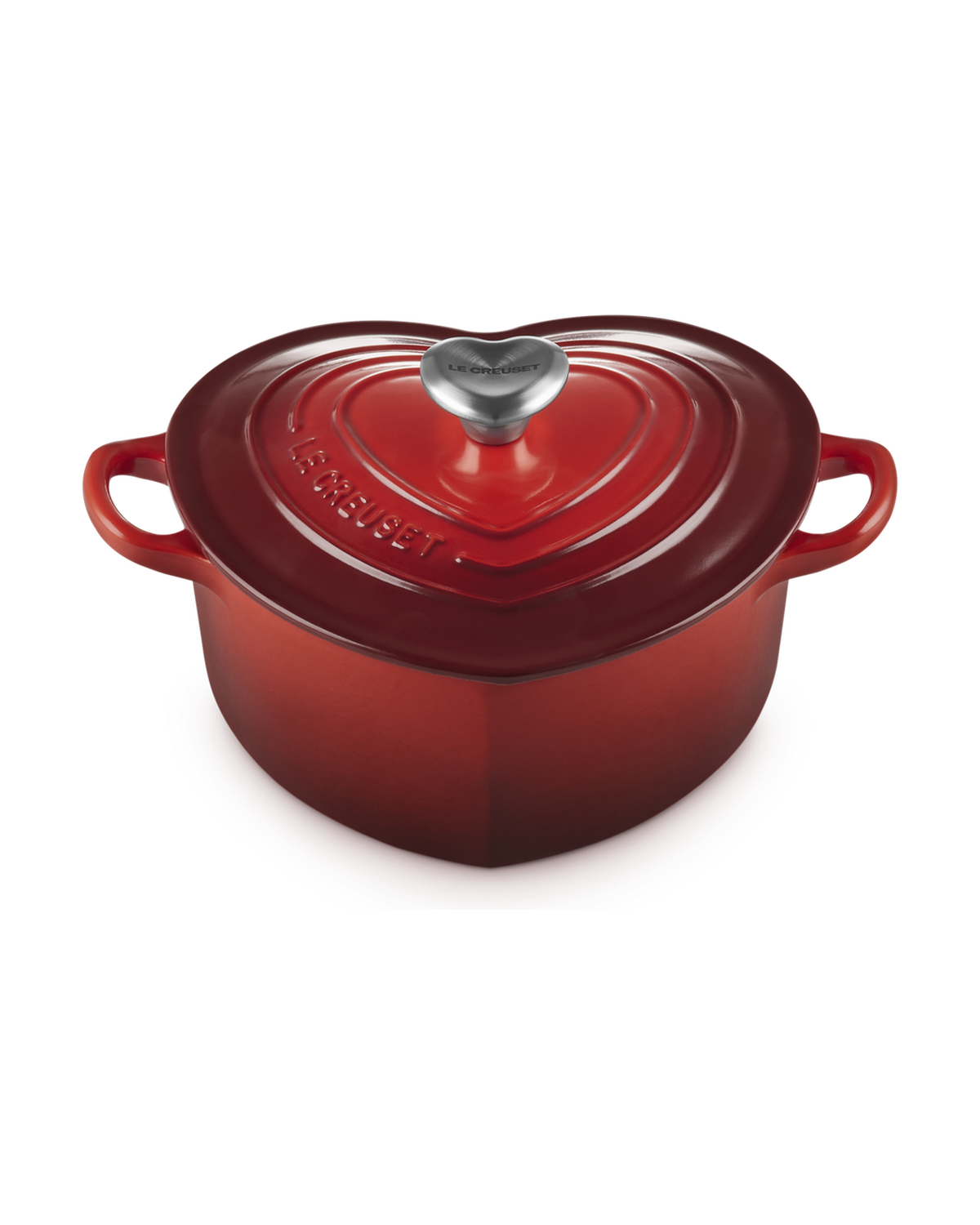 Le Creuset Cast Iron Heart Shaped Casserole with Heart Knob – Cerise