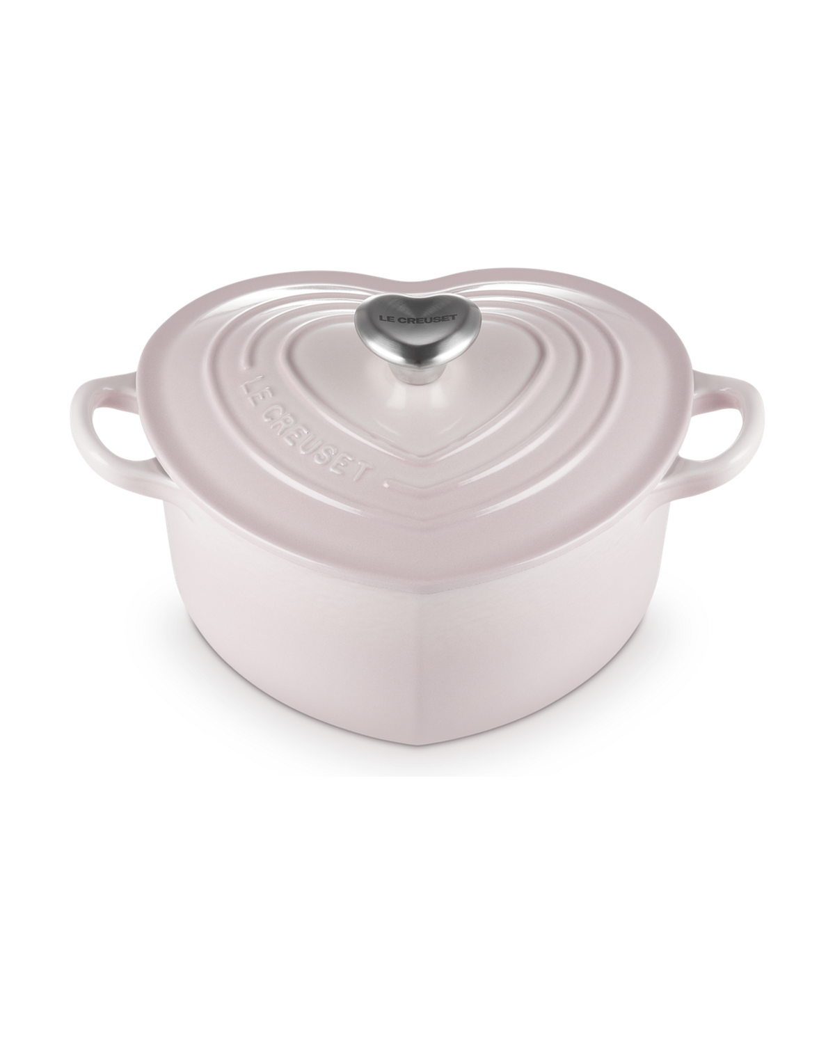 Le Creuset Cast Iron Heart Shaped Casserole with Heart Knob – Shell Pink