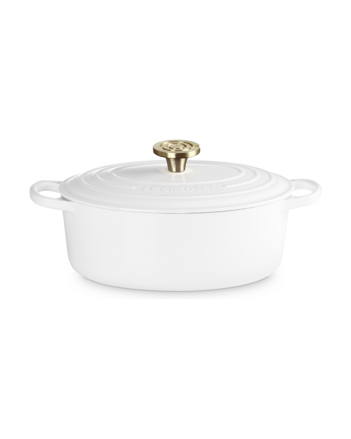 Le Creuset Cast Iron Oval Casserole – White