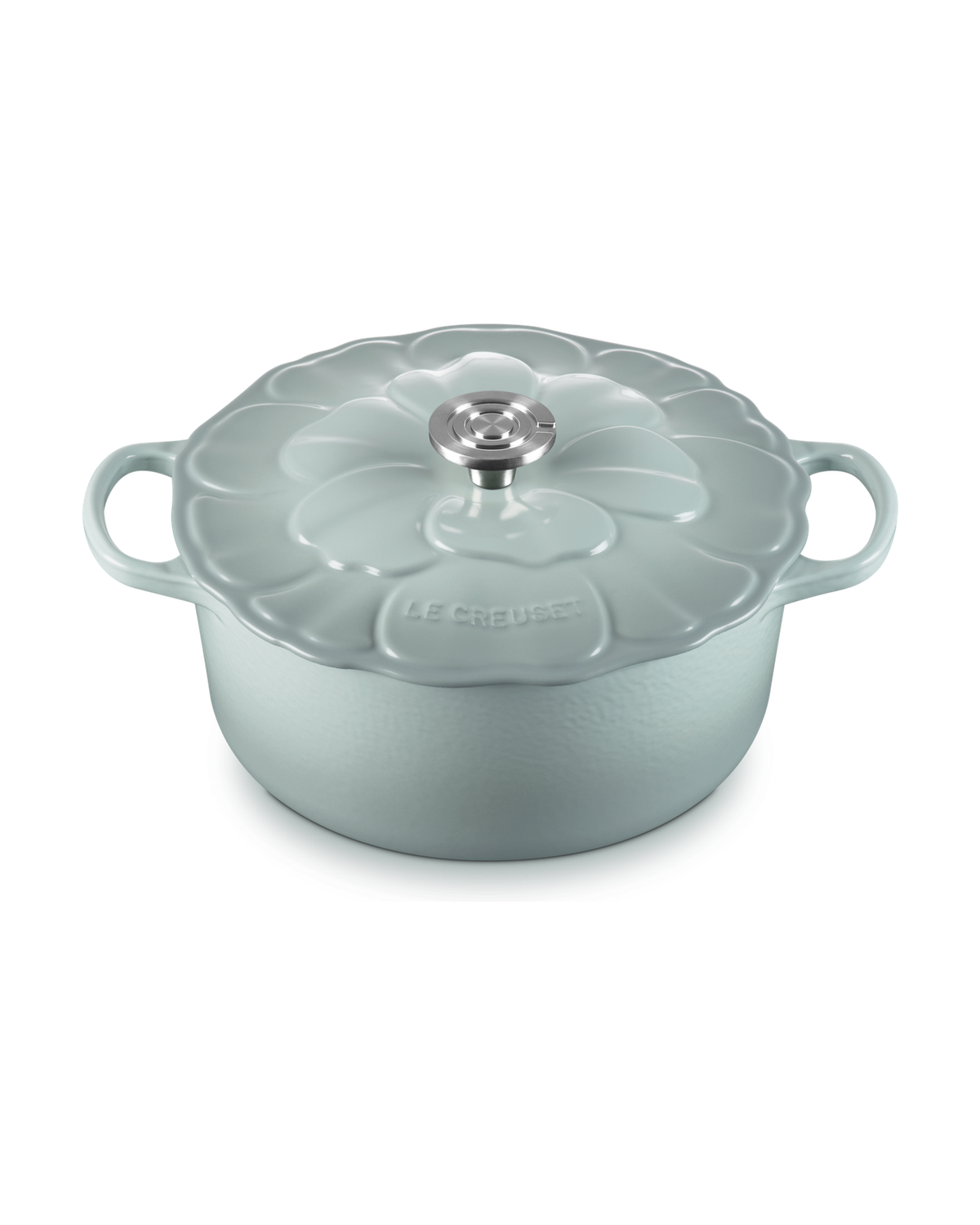 Le Creuset Cast Iron Petal Round Casserole – Sea Salt