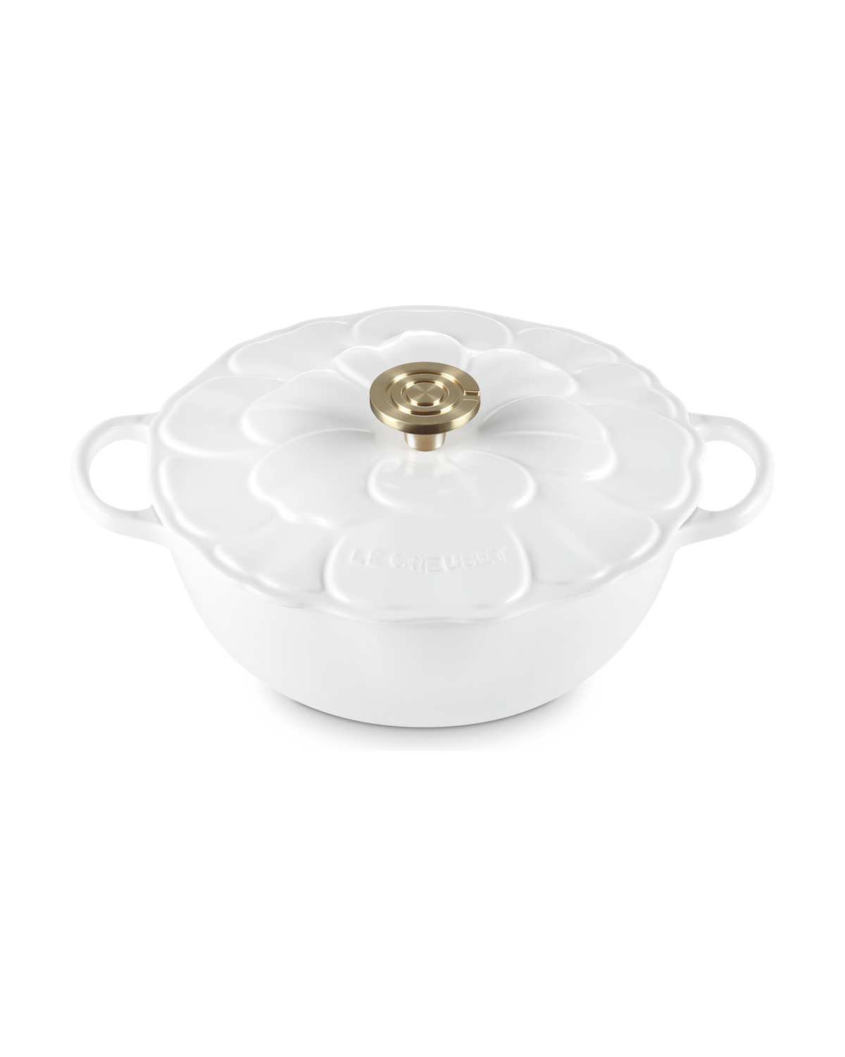 Le Creuset Cast Iron Petal Soup Pot – White