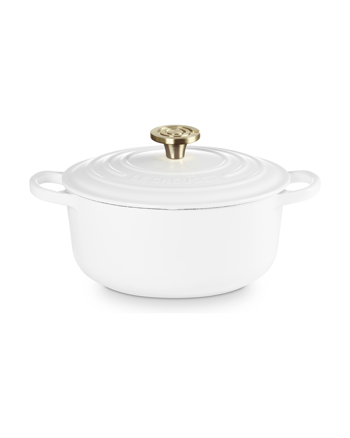 Le Creuset Cast Iron Round Casserole – White