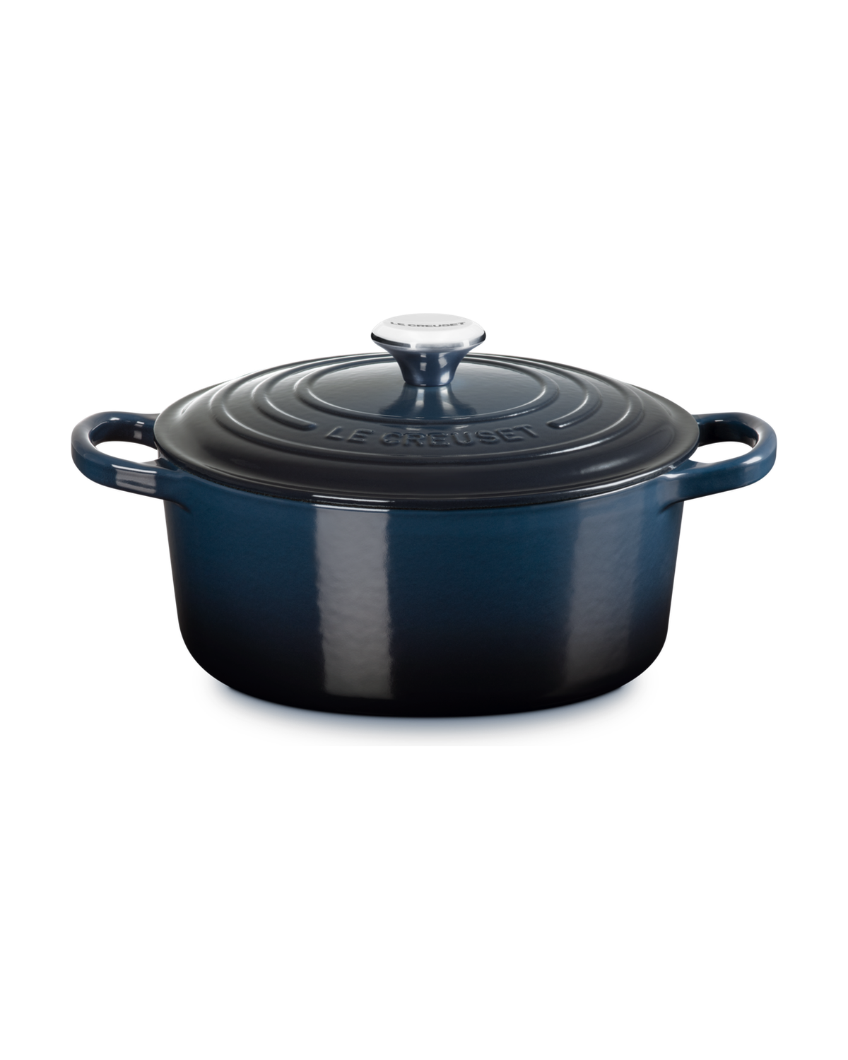 Le Creuset Cast Iron Round Casserole with Signature Knob – Nuit