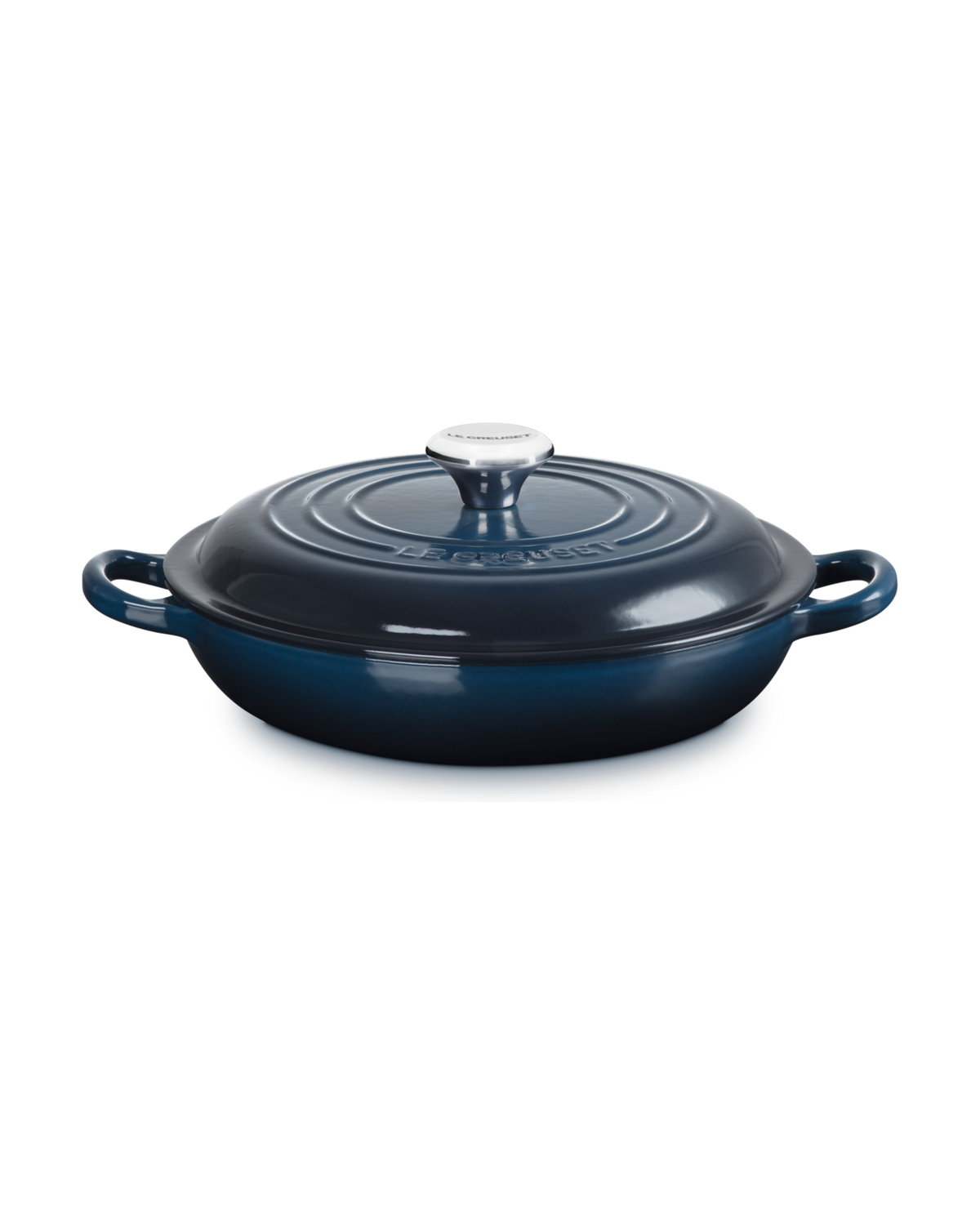 Le Creuset Cast Iron Shallow Casserole with Signature Knob – Nuit