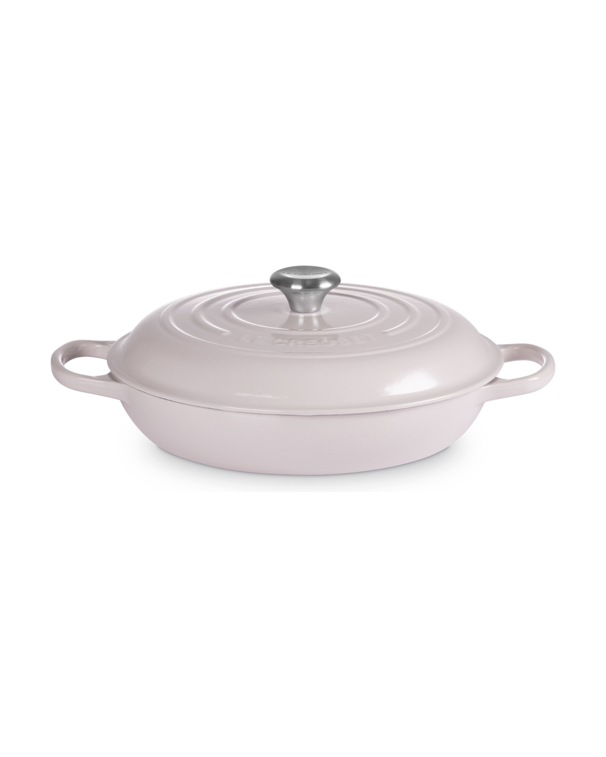 Le Creuset Cast Iron Shallow Casserole with Signature Knob – Shallot