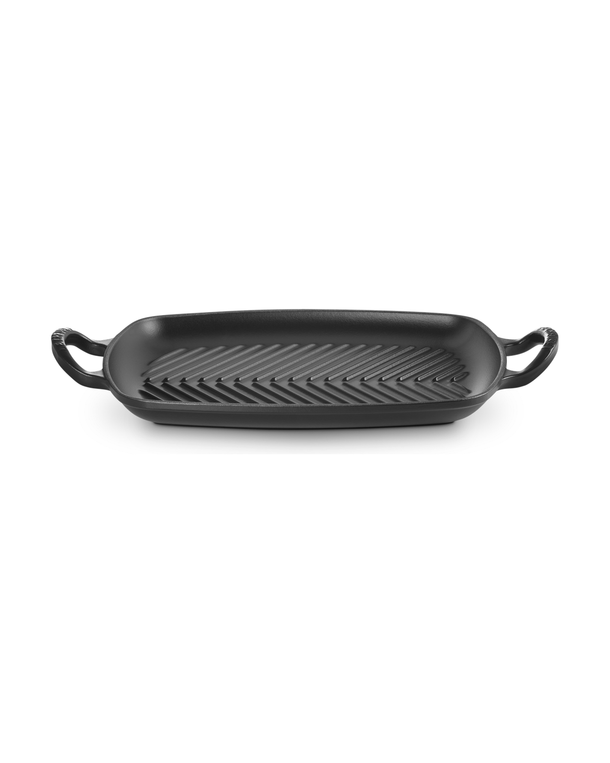Le Creuset Cast Iron Shallow Rectangular Grill – Satin black