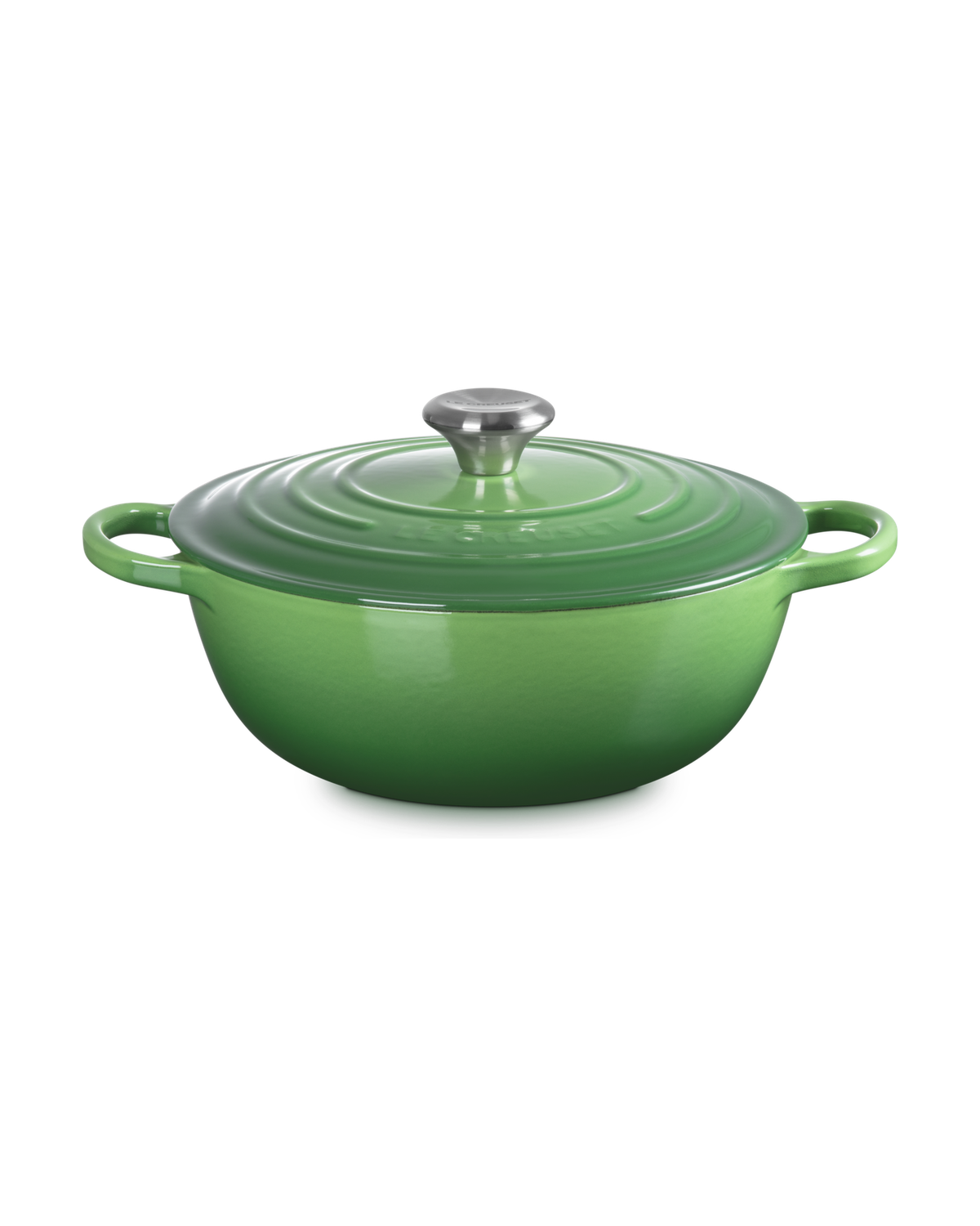Le Creuset Cast Iron Soup Pot with Signature Knob – Bamboo Green