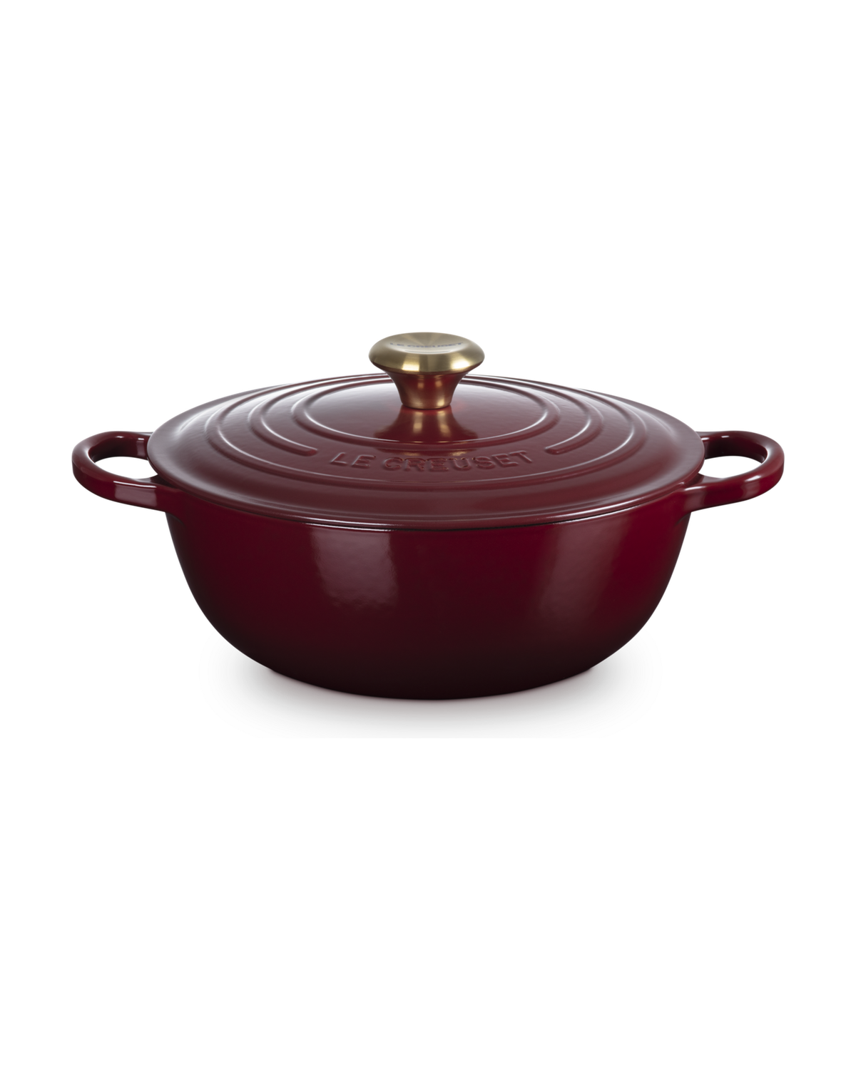 Le Creuset Cast Iron Soup Pot with Signature Knob – Garnet