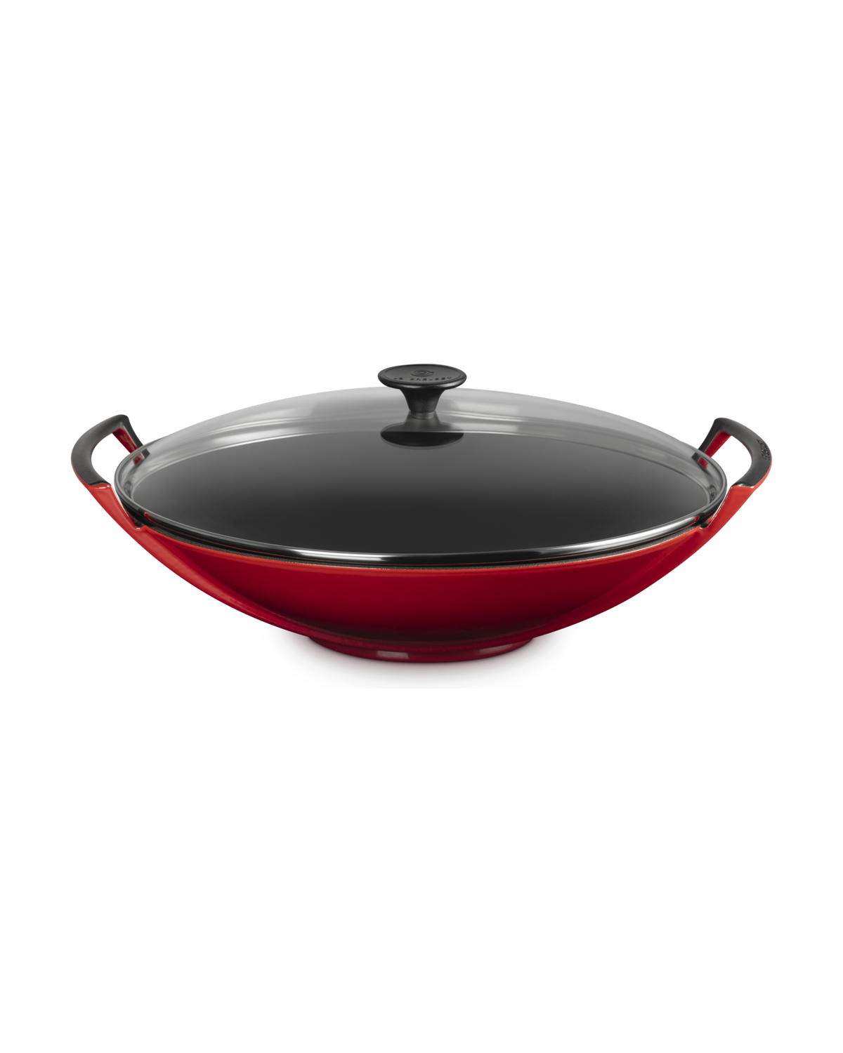 Le Creuset Cast Iron Wok with Glass Lid – Cerise