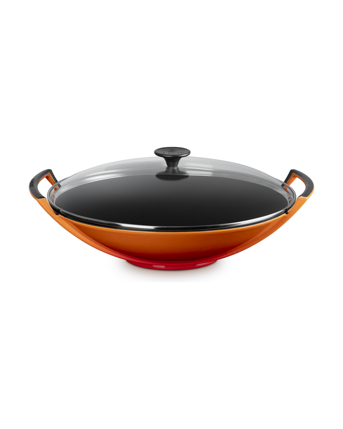 Le Creuset Cast Iron Wok with Glass Lid – Volcanic