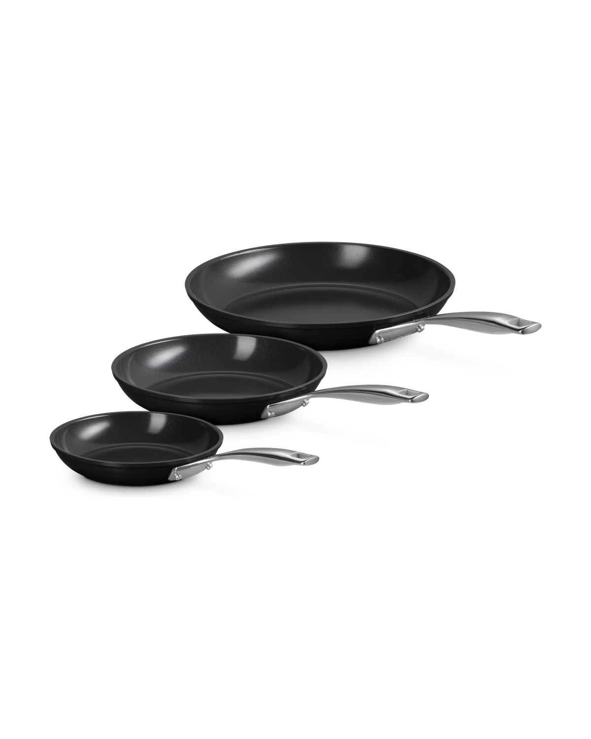 Le Creuset Ceramic 3-piece Frying Pan Set