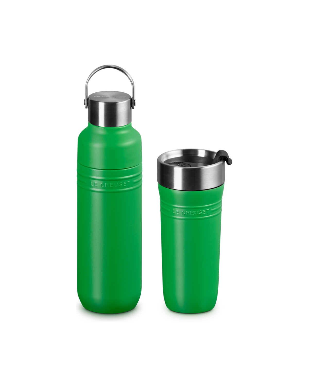 Le Creuset Essential Hydration Bottle and Mug Set – Bamboo Green