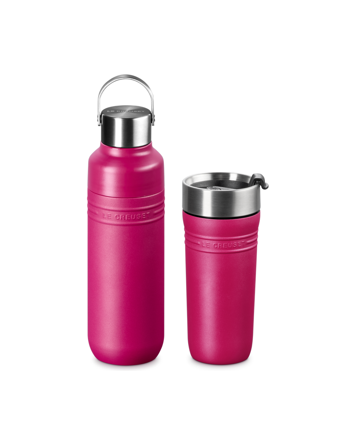 Le Creuset Essential Hydration Bottle and Mug Set – Berry