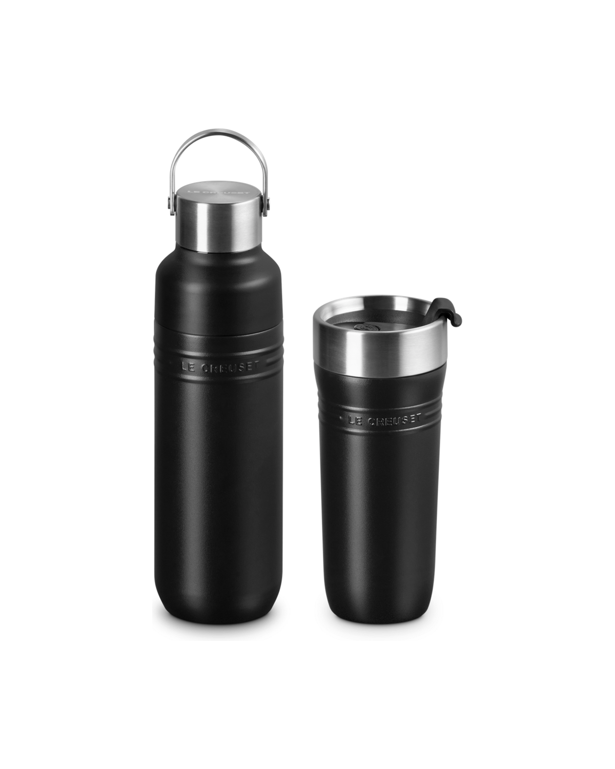 Le Creuset Essential Hydration Bottle and Mug Set – Black