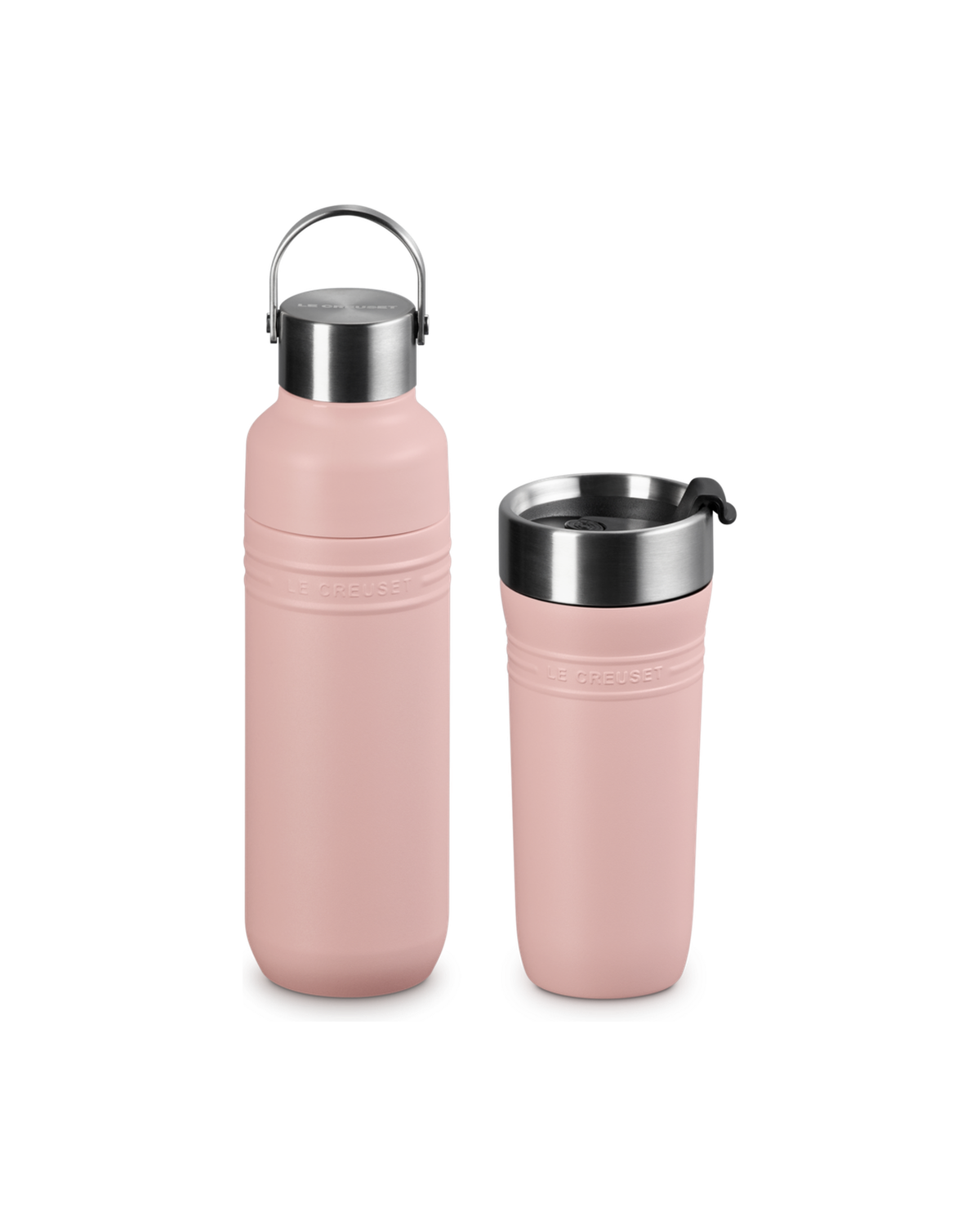 Le Creuset Essential Hydration Bottle and Mug Set – Shell Pink