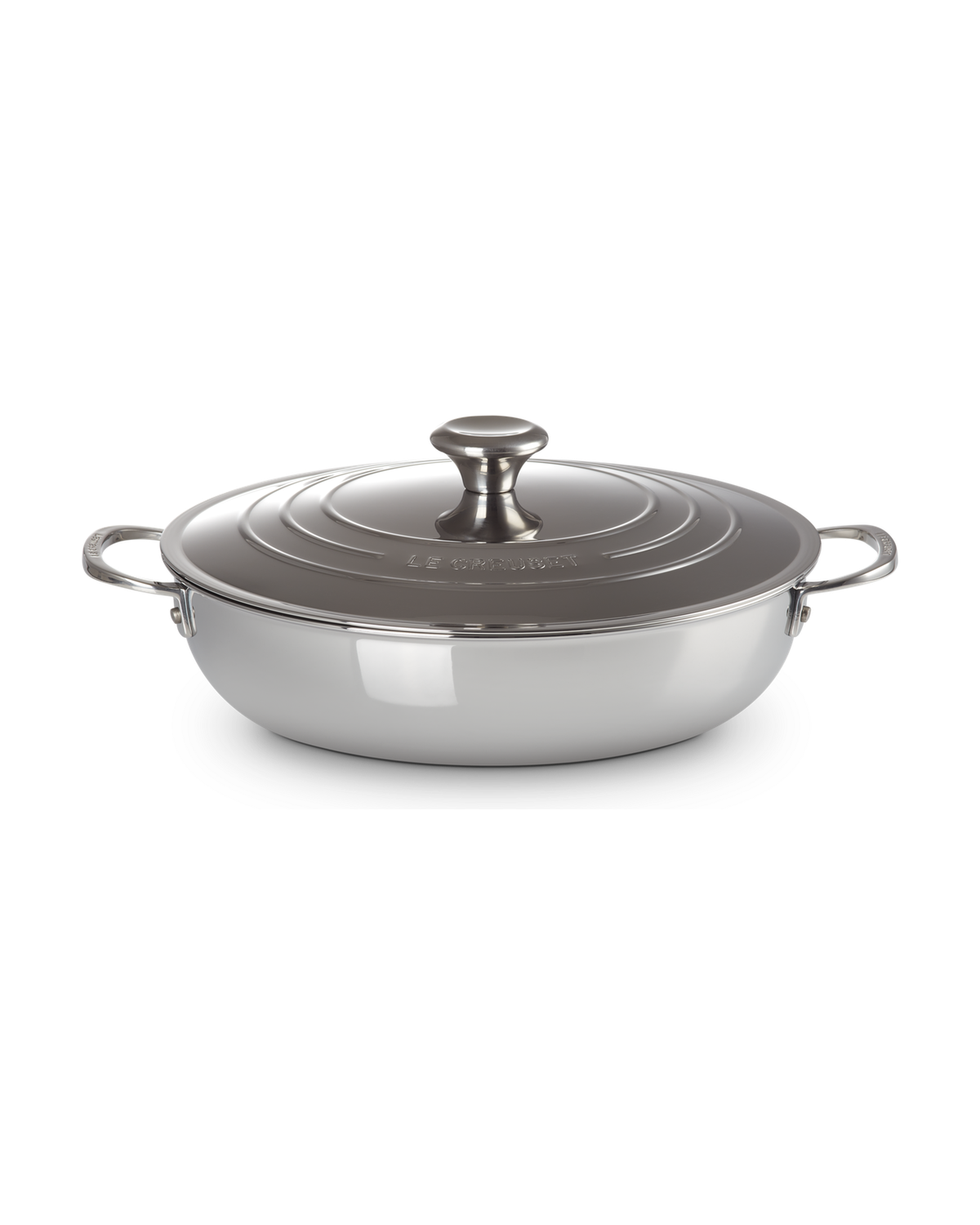Le Creuset Signature Stainless Steel Shallow Casserole with Lid