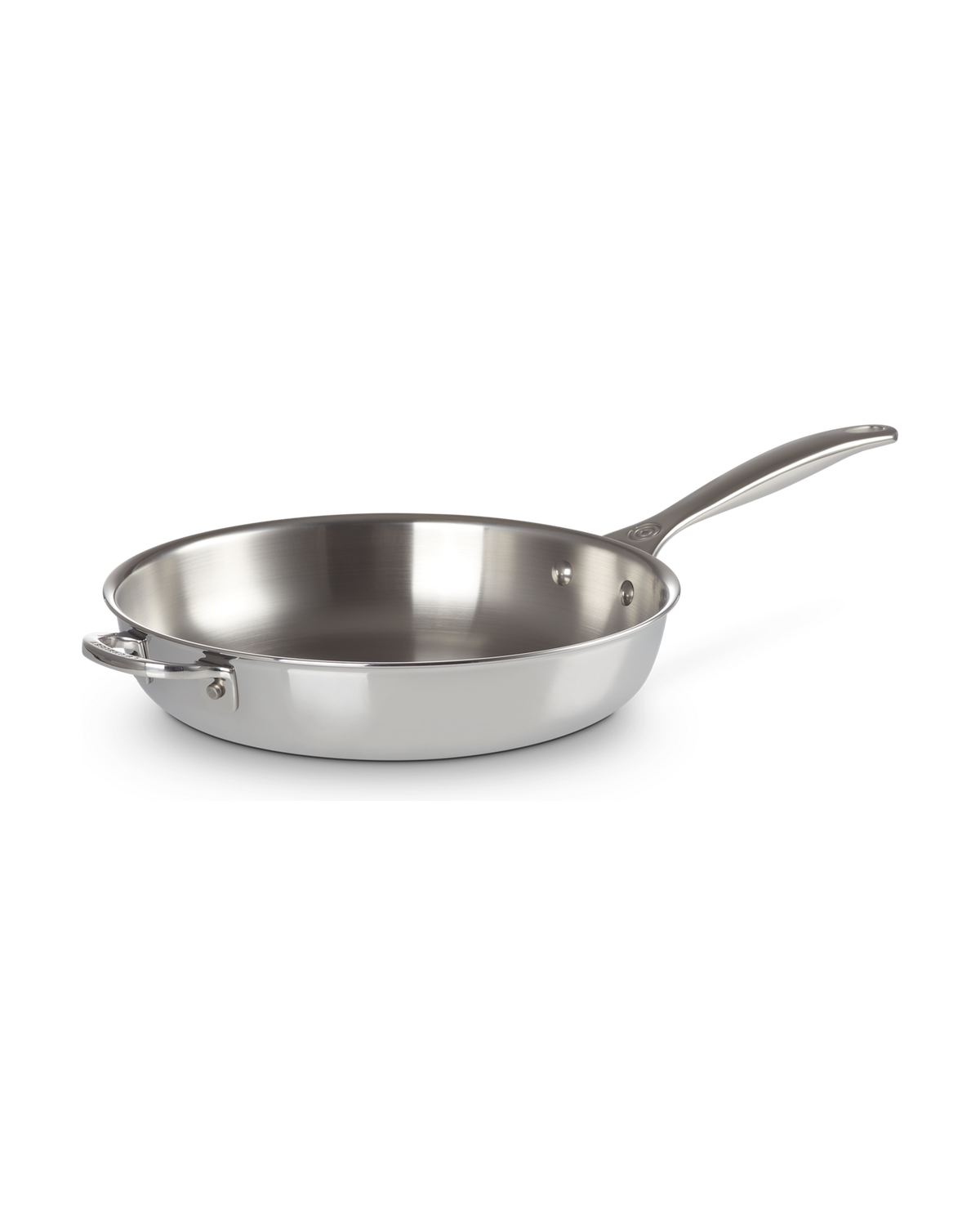 Le Creuset Signature Stainless Steel Uncoated Frying Pan with Helper Handle