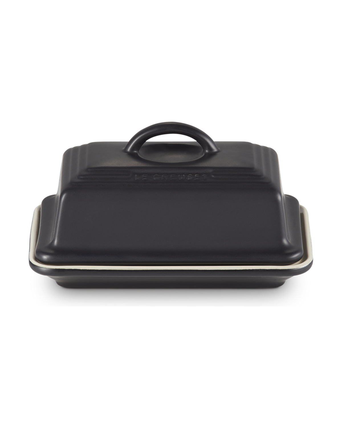 Le Creuset Stoneware Butter Dish – Satin black