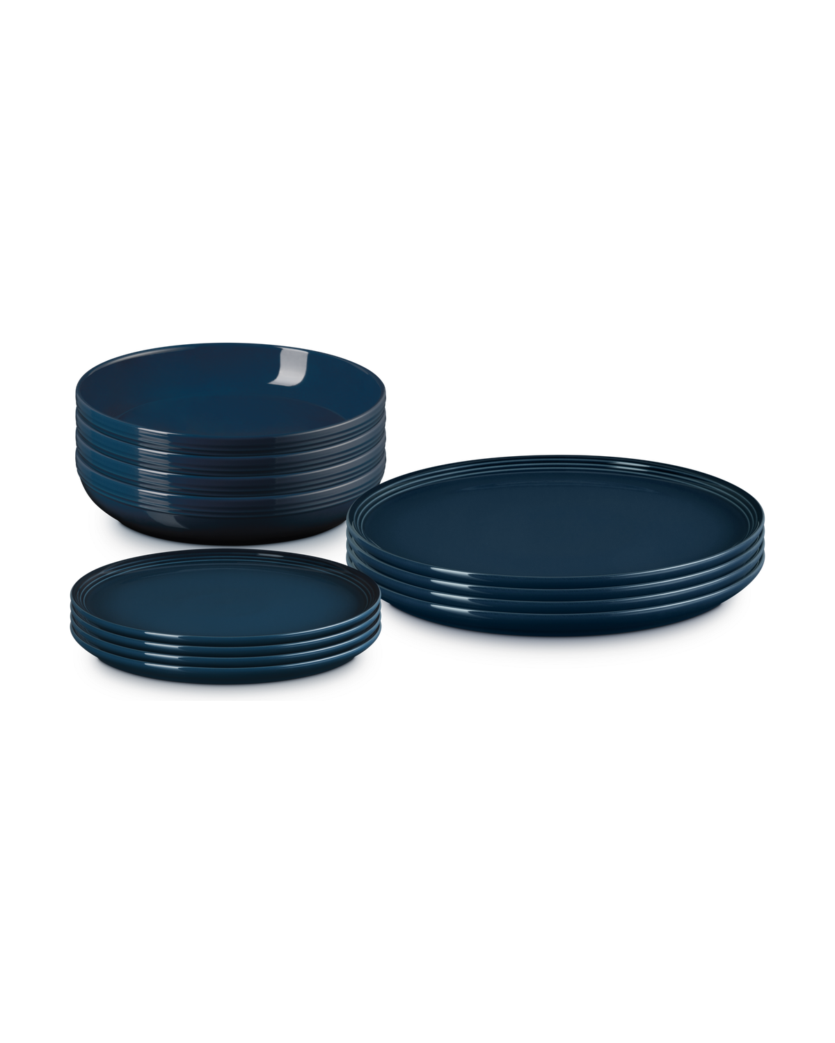 Le Creuset Stoneware Coupe 12-piece Dinnerware Set – Nuit