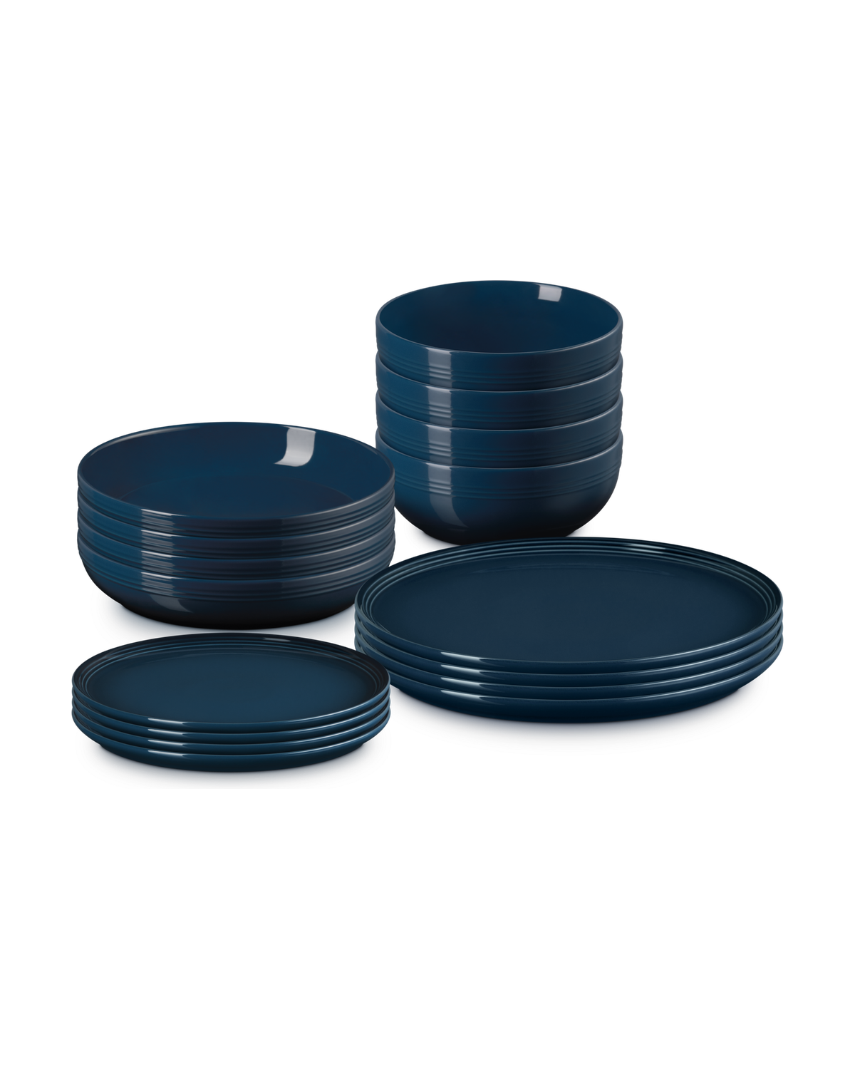 Le Creuset Stoneware Coupe 16-piece Dinnerware Set – Nuit