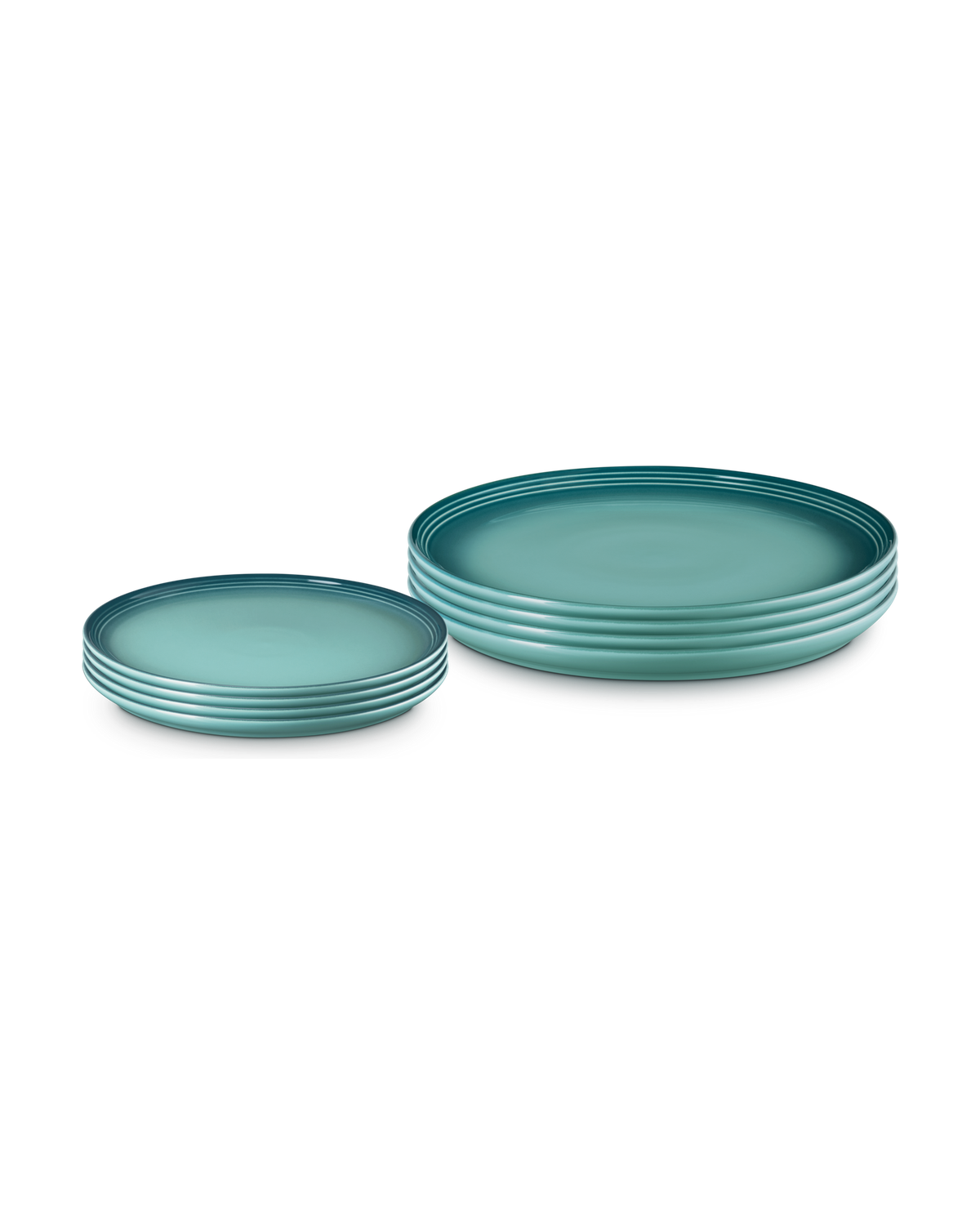 Le Creuset Stoneware Coupe 8-piece Dinnerware Set – Bleu Riviera