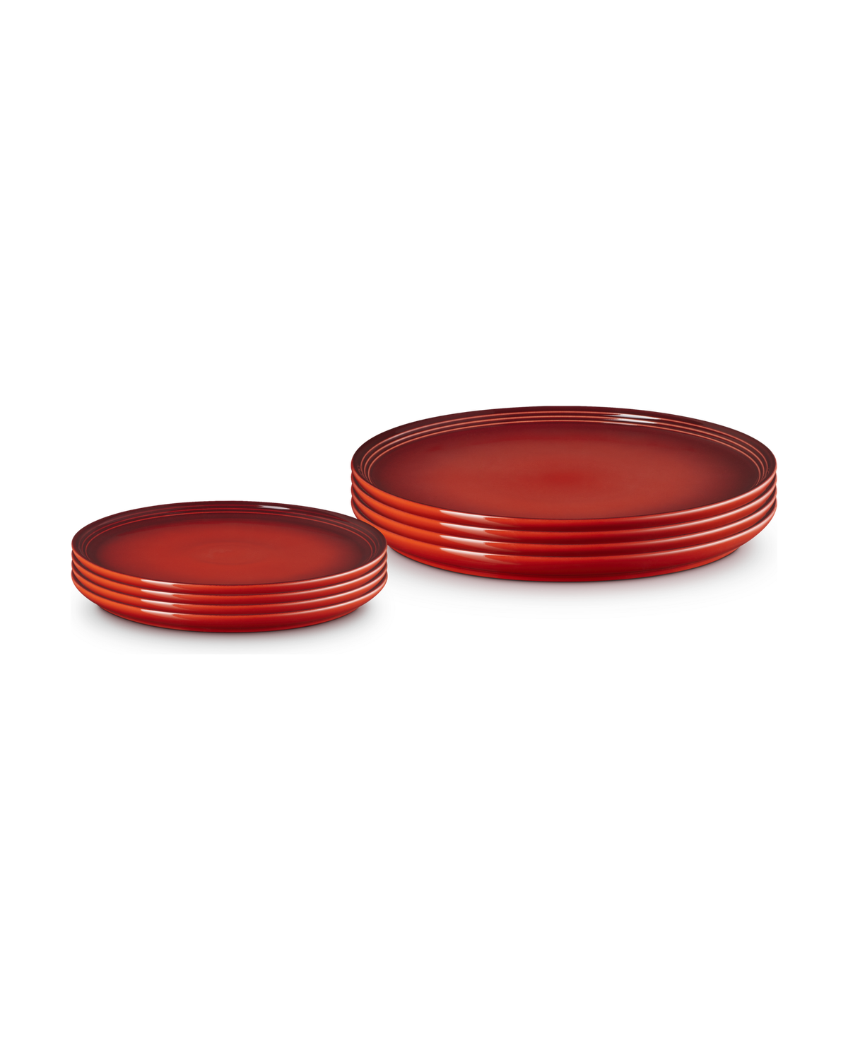 Le Creuset Stoneware Coupe 8-piece Dinnerware Set – Cerise