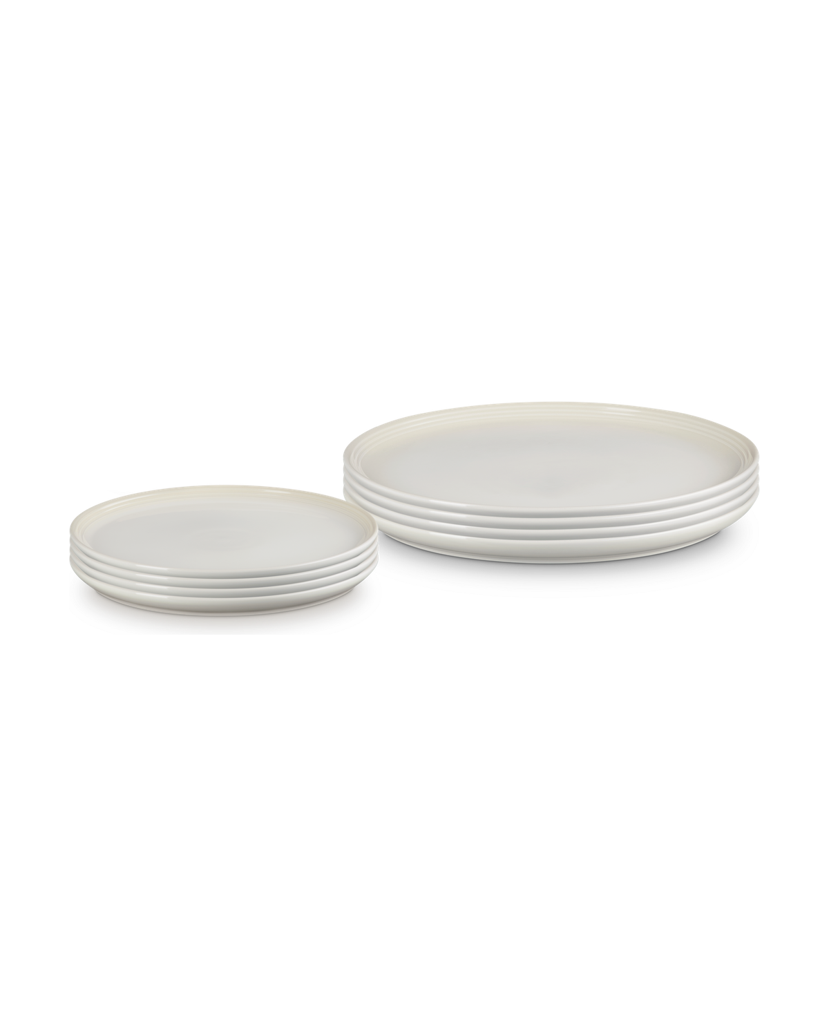 Le Creuset Stoneware Coupe 8-piece Dinnerware Set – Meringue