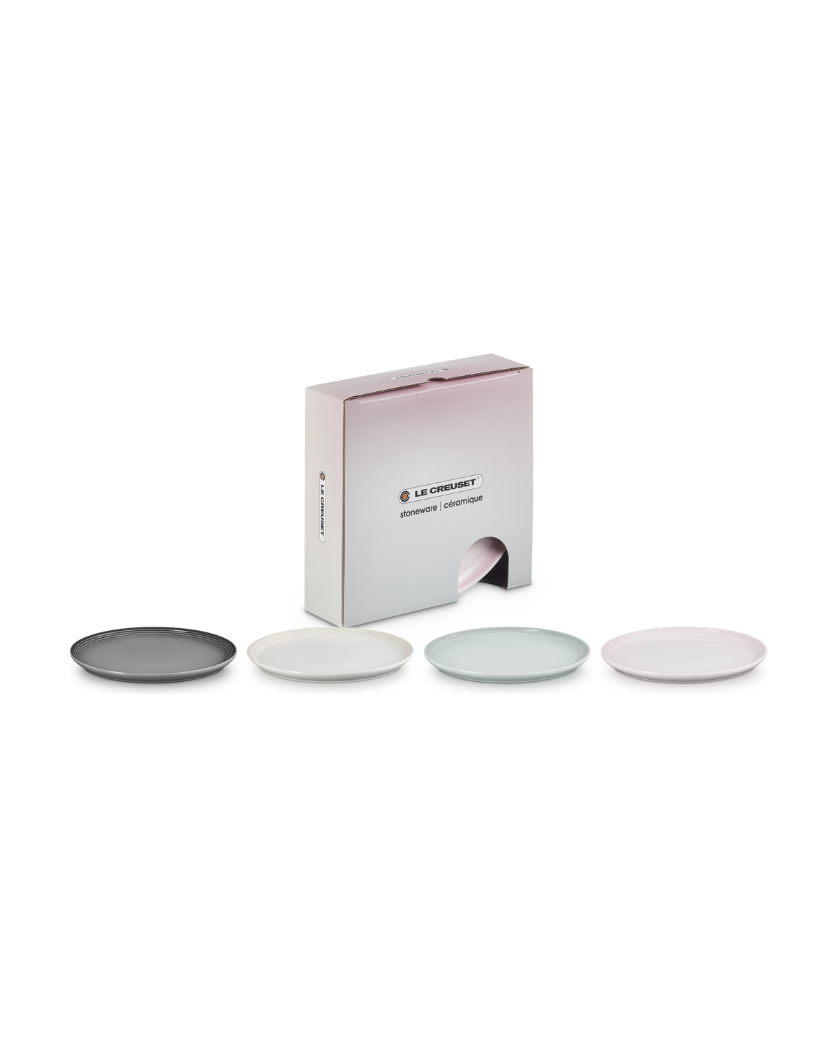 Le Creuset Stoneware Coupe Set of 4 Side Plates – Multicolour