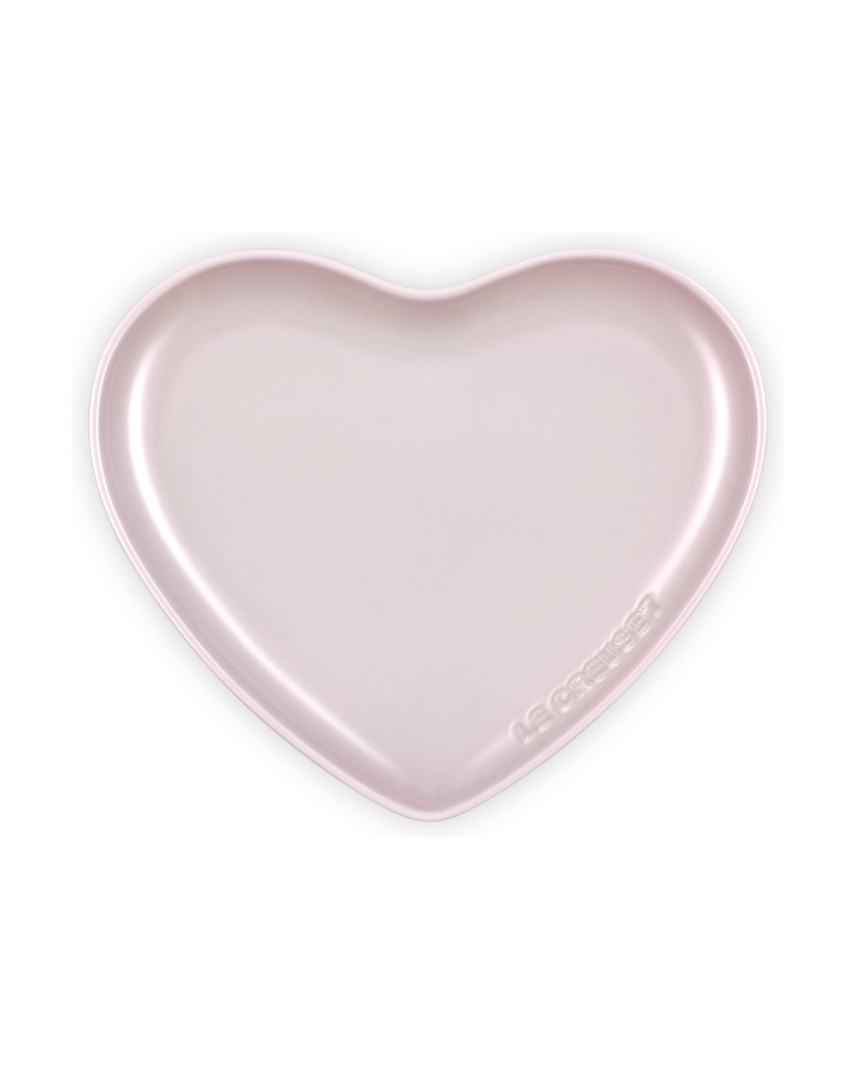 Le Creuset Stoneware Heart Plate – Shell Pink