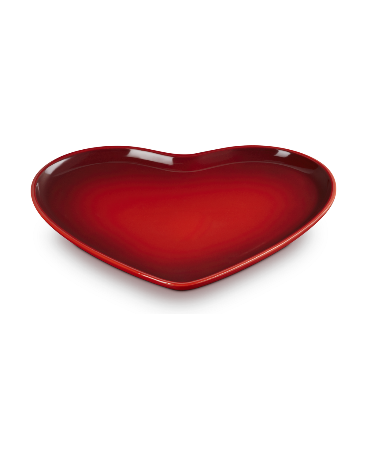 Le Creuset Stoneware Heart Serving Platter – Cerise
