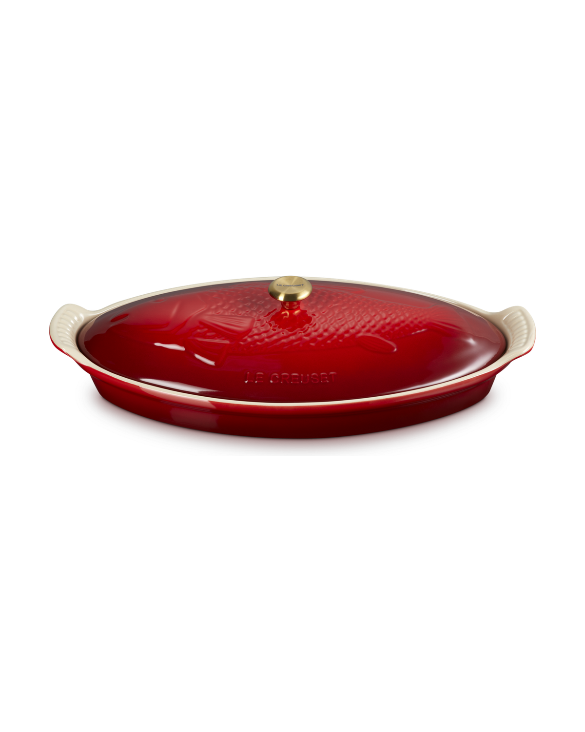 Le Creuset Stoneware Heritage Fish Baker – Cerise