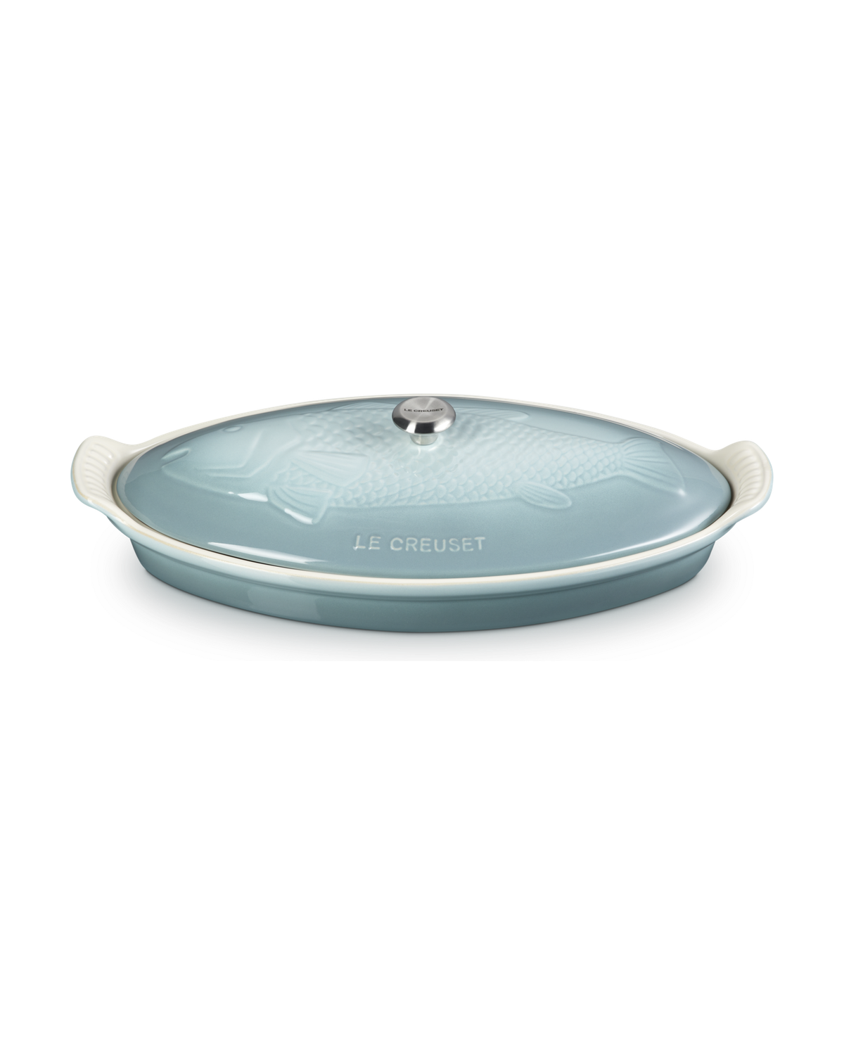 Le Creuset Stoneware Heritage Fish Baker – Sea Salt