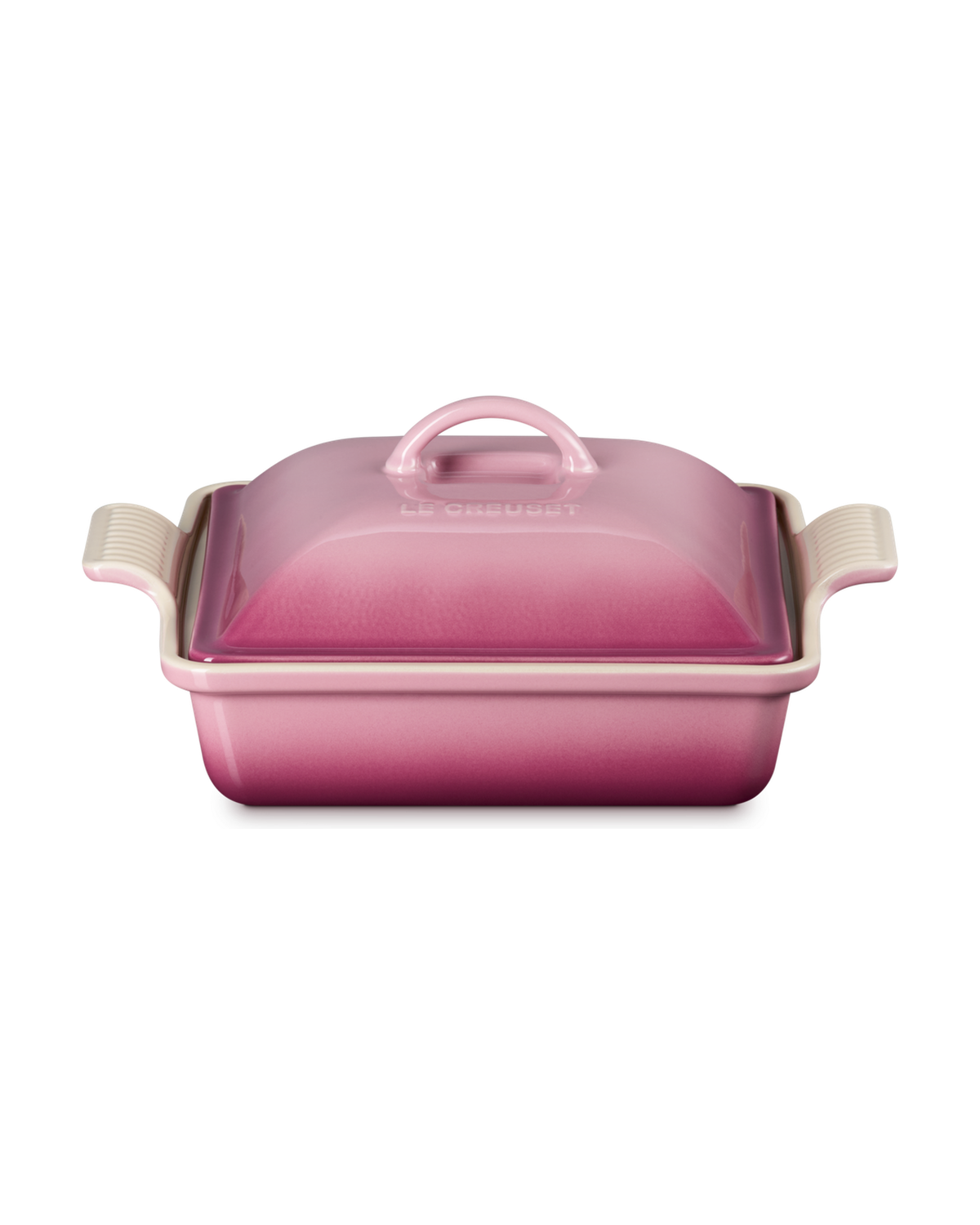 Le Creuset Stoneware Heritage Square Dish with Lid – Rose Quartz