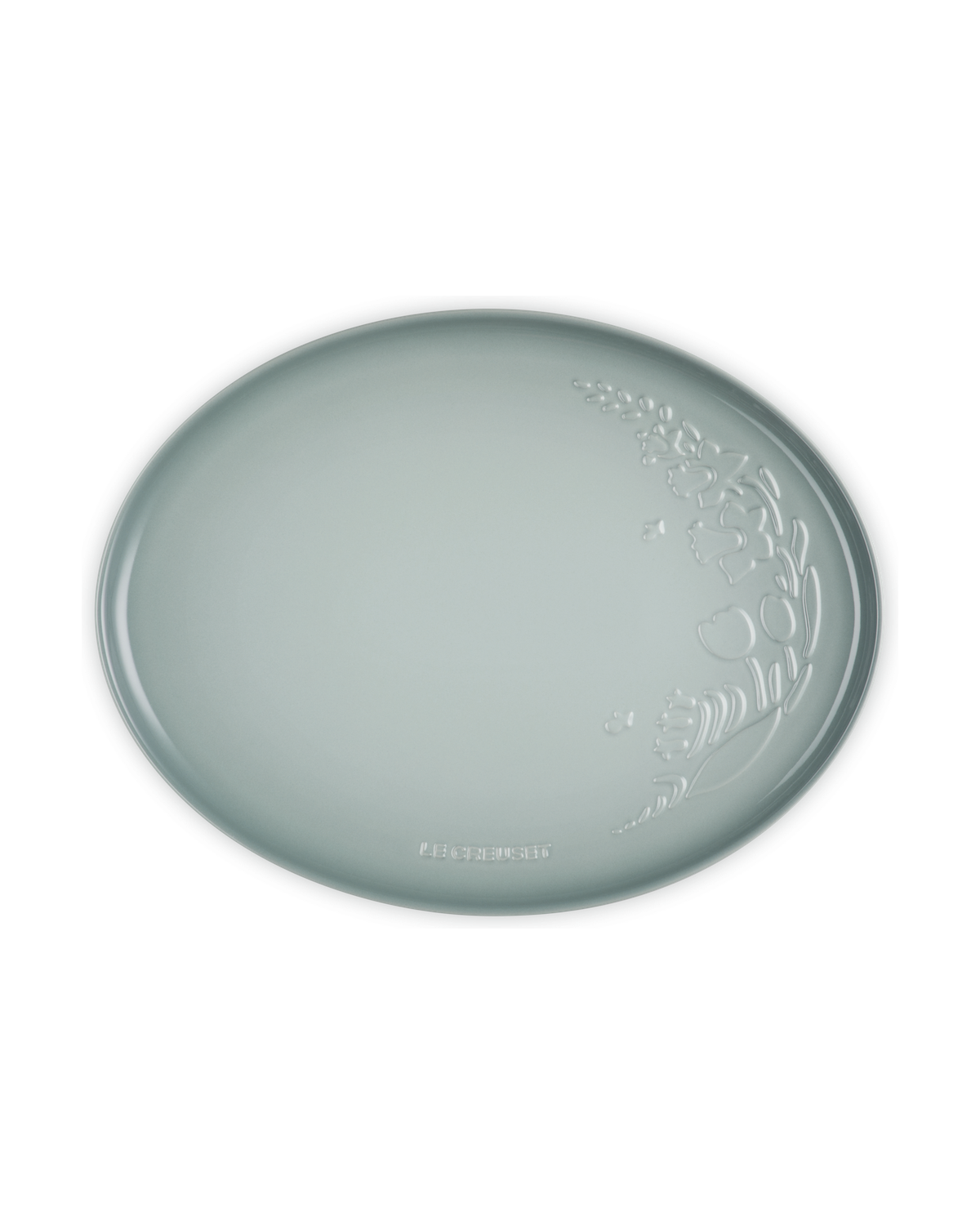 Le Creuset Stoneware Jardin Oval Serving Platter – Sea Salt