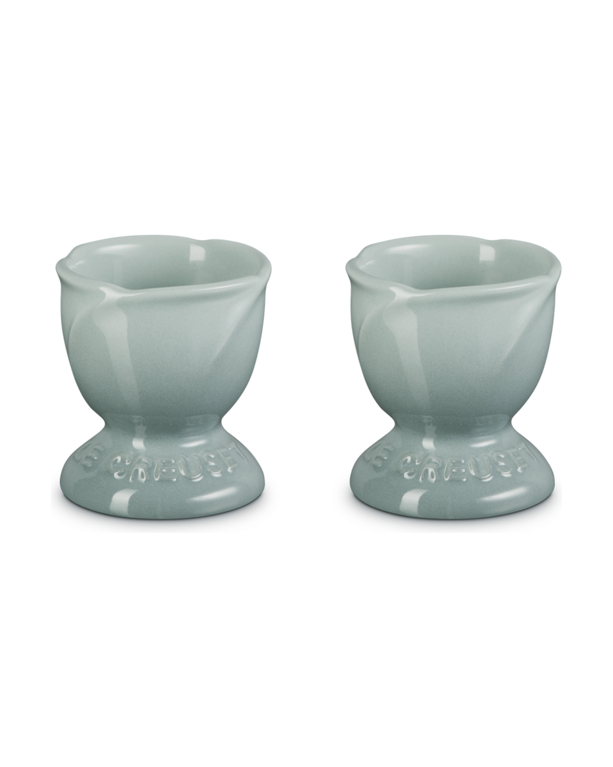 Le Creuset Stoneware Jardin Set of 2 Egg Cups – Sea Salt