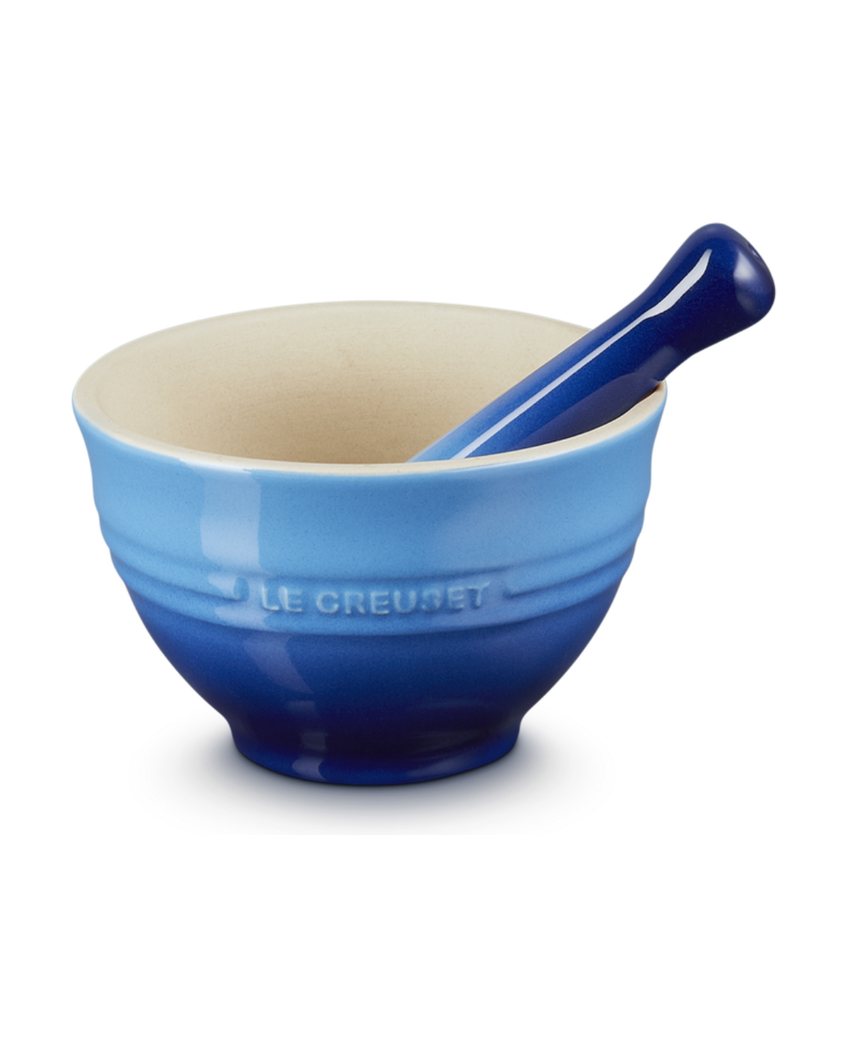 Le Creuset Stoneware Pestle and Mortar – Azure